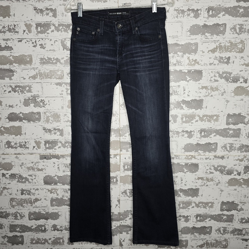 Big Star 1974 Jeans‎ Womens  25L Hazel Mid Rise Boot Cut Dark Wash Blue Denim